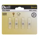 Diall GY6.35 40W Capsule Warm white Halogen Dimmable Light bulb, Pack of 4
