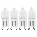 Diall G9 46W Capsule Warm white Halogen Dimmable Light bulb, Pack of 4