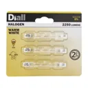 Diall R7s 120W Linear Warm white Halogen Dimmable Light bulb, Pack of 3