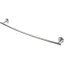 GoodHome Ormara Wall-mounted Silver effect Chrome-plated Towel rail (W)670mm