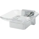 GoodHome Alessano Silver effect Chrome-plated Glass & steel Wall-mounted Soap dish