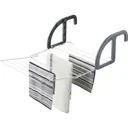 GoodHome Grey & white Radiator Airer, 7m