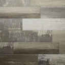 Worn wood Natural Matt Wood effect Porcelain Wall & floor Tile, Pack of 11, (L)600mm (W)150mm