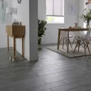 Soft patinated Grey Matt Wood effect Porcelain Wall & floor Tile, Pack of 11, (L)600mm (W)150mm