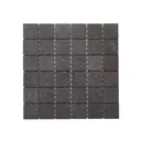 Metal ID Anthracite Matt Concrete effect Porcelain 5x5 Mosaic tile, (L)305mm (W)305mm