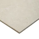 Soft lime stone Warm cream Matt Patterned Stone effect Porcelain Wall & floor Tile, Pack of 7, (L)600mm (W)300mm