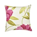 Louga Floral Green, pink & white Cushion (L)45cm x (W)45cm