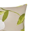Louga Floral Green, grey & white Cushion (L)45cm x (W)45cm