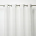 Yena Off white Plain Unlined Eyelet Voile curtain (W)140cm (L)260cm, Single