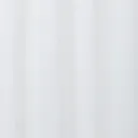 White Plain Unlined Tab top Voile curtain (W)140cm (L)260cm, Single