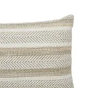Gemme Space dyed & rug stripe Light brown Cushion (L)30cm x (W)50cm