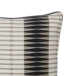 Delhi Patterned Black & white Cushion (L)50cm x (W)50cm
