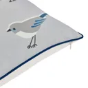 Aventurine Birds Blue & grey Cushion (L)50cm x (W)30cm