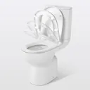 GoodHome Cavally Close-coupled Rimless Comfort height Toilet set with Soft close seat