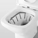 GoodHome Teesta Closed back close-coupled Rimless Toilet with Soft close seat