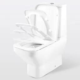 GoodHome Teesta Closed back close-coupled Rimless Toilet with Soft close seat
