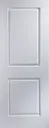 2 panel Primed White Internal Sliding Door, (H)2040mm (W)826mm