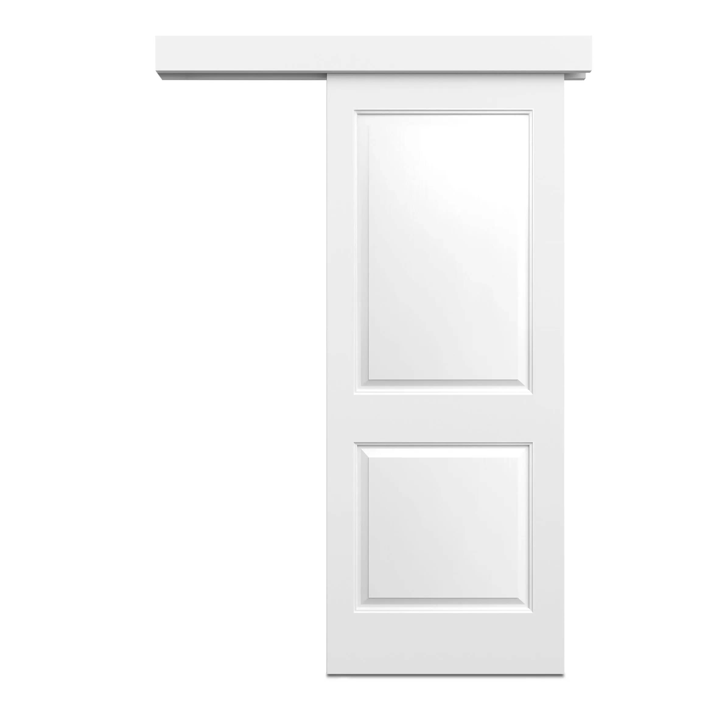 2 panel Primed White Internal Sliding Door, (H)2040mm (W)826mm