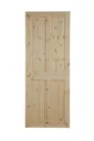 4 panel Knotty pine LH & RH Internal Door, (H)1981mm (W)838mm
