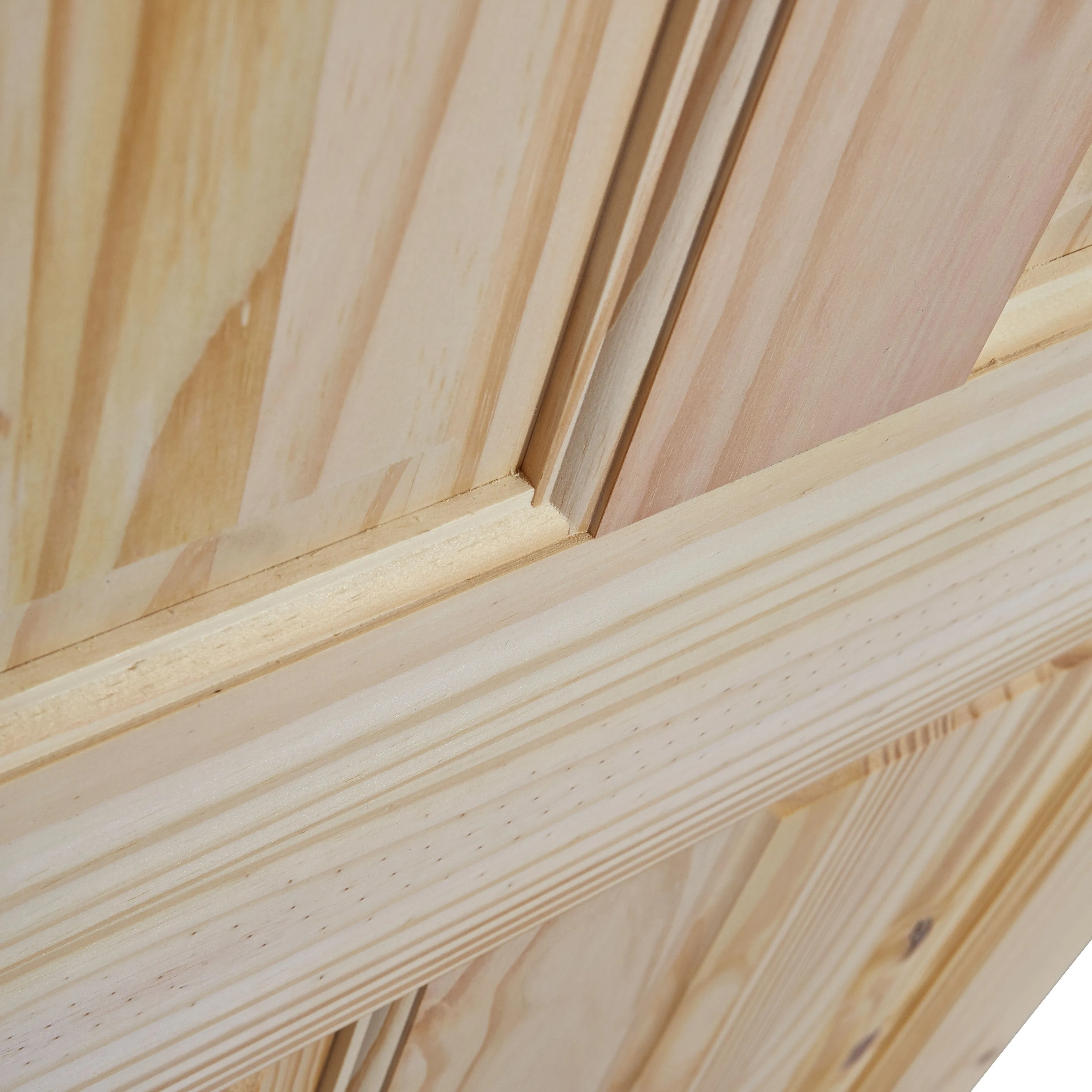 4 panel Knotty pine LH & RH Internal Door, (H)2032mm (W)813mm