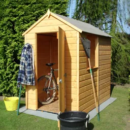 Blooma 6x4 Apex Dip treated Shiplap Honey brown Wooden Shed