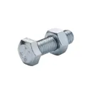 Diall M5 Hex Carbon steel Bolt & nut (L)16mm, Pack of 10
