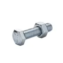 Diall M5 Hex Carbon steel (grade 5.8) Bolt & nut (L)20mm, Pack of 10