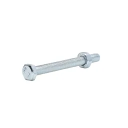 Diall M6 Hex Carbon steel (grade 5.8) Bolt & nut (L)60mm, Pack of 10