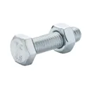 Diall M8 Hex Carbon steel (grade 5.8) Bolt & nut (L)30mm, Pack of 10