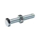 Diall M8 Hex Carbon steel Bolt & nut (L)50mm, Pack of 10