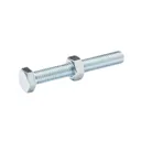Diall M8 Hex Carbon steel Bolt & nut (L)60mm, Pack of 10