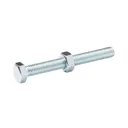 Diall M8 Hex Carbon steel Bolt & nut (L)70mm, Pack of 10