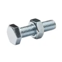 Diall M10 Hex Carbon steel Bolt & nut (L)40mm, Pack of 10