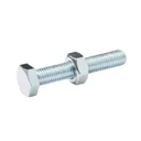 Diall M10 Hex Carbon steel Bolt & nut (L)60mm, Pack of 10
