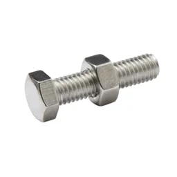 Diall M5 Hex Stainless steel Bolt & nut (L)20mm, Pack of 10