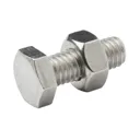 Diall M6 Hex Stainless steel Bolt & nut (L)16mm, Pack of 10