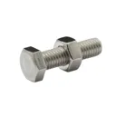 Diall M8 Hex Stainless steel Bolt & nut (L)30mm, Pack of 10