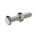 Diall M8 Hex Stainless steel Bolt & nut (L)40mm, Pack of 10