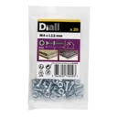 Diall M4 Carbon steel Countersunk Machine screw & nut (L)12mm, Pack of 20