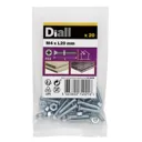 Diall M4 Carbon steel Countersunk Machine screw & nut (L)20mm, Pack of 20