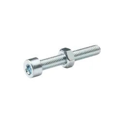 M6 Cylindrical Carbon steel Set screw & nut (L)40mm, Pack of 20