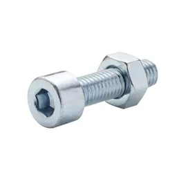 M8 Cylindrical Carbon steel Set screw & nut (L)30mm, Pack of 20