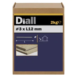 Diall Clout nail (L)12mm (Dia)3mm 2kg, Pack
