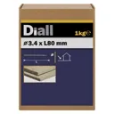 Diall Twisted nail (L)80mm (Dia)3.4mm 1kg, Pack