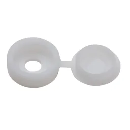 Diall White Snap cap, Pack of 20