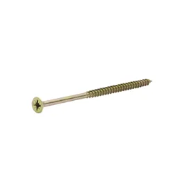 Diall Yellow-passivated Carbon steel Screw (Dia)5mm (L)100mm, Pack of 100