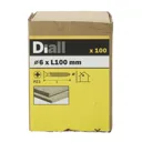 Diall Yellow-passivated Carbon steel Screw (Dia)6mm (L)100mm, Pack of 100