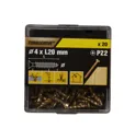TurboDrive Yellow zinc-plated Steel Wood Screw (Dia)4mm (L)20mm, Pack of 20
