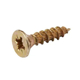 TurboDrive Yellow zinc-plated Steel Wood Screw (Dia)4.5mm (L)20mm, Pack of 20