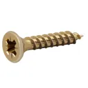 TurboDrive Yellow-passivated Steel Screw (Dia)3.5mm (L)20mm, Pack of 100